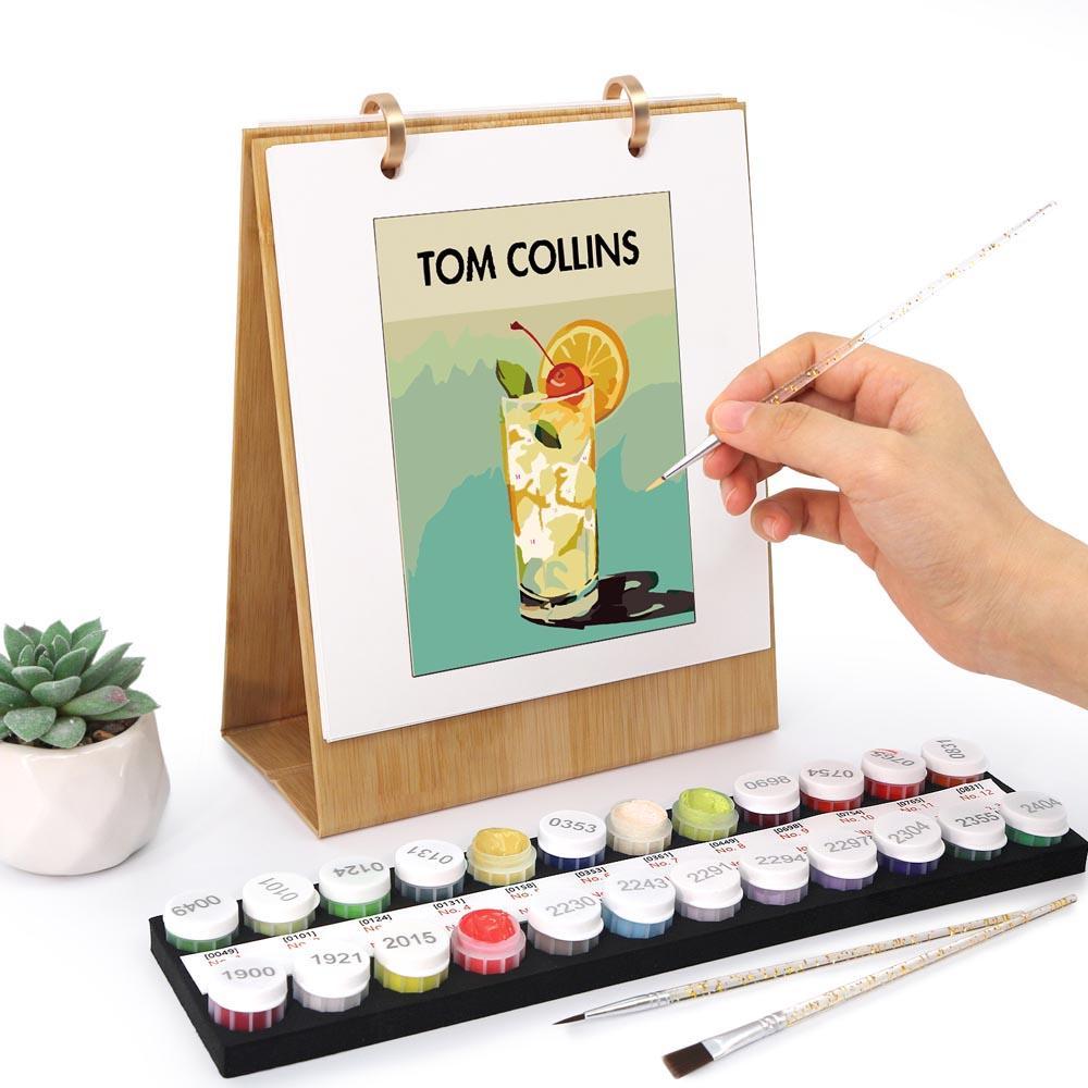 Paint by Numbers - 2026 Desk Calendar - Classic Cocktails