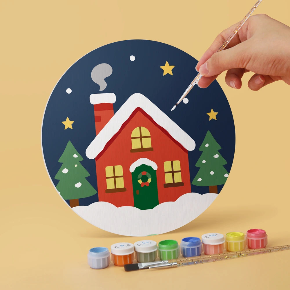 
Paint by Numbers – 6 Mini Paintings | Classic Christmas Rounds (Round)