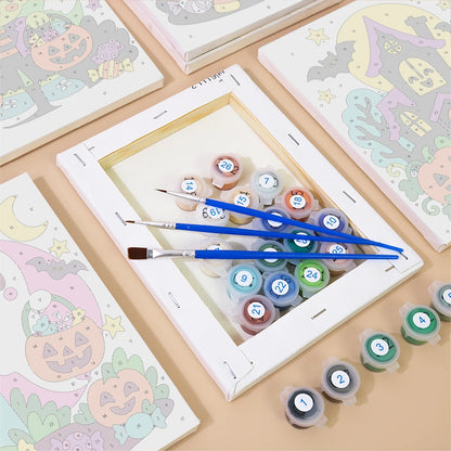 Paint by Numbers – 6 Mini Paintings | Halloween Party Pals Set