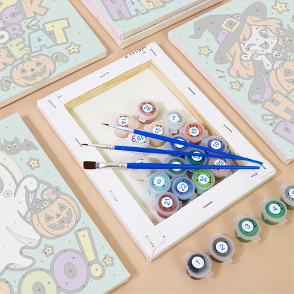 Paint by Numbers – 6 Mini Paintings | Hocus Pocus Comic Lettering Set