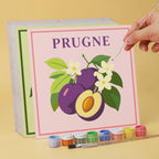 Paint by Numbers – 6 Mini Paintings | Italian Fruit Labels (Square)