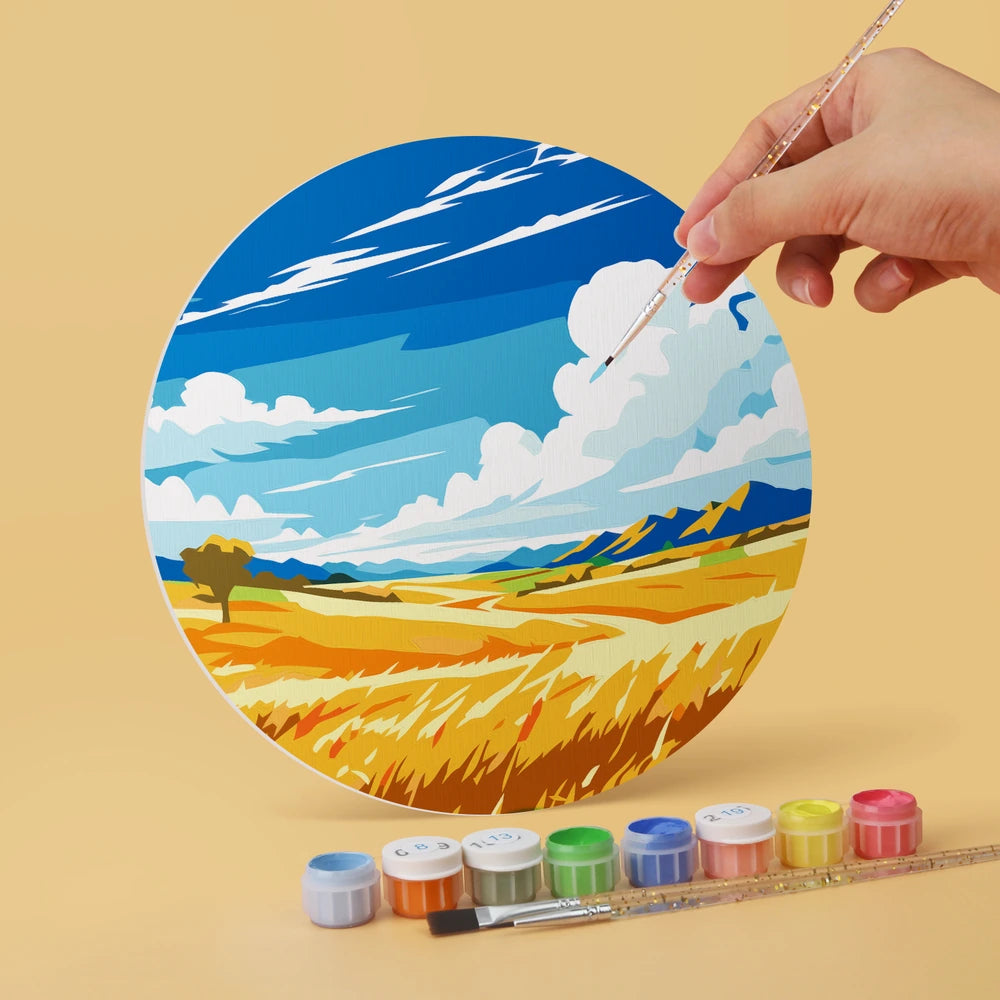 Paint by Numbers – 6 Mini Paintings | Vivid Nature Rounds (Round)