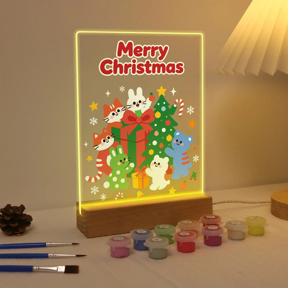 
Paint by Numbers - Christmas Light | Christmas Animals with Presents