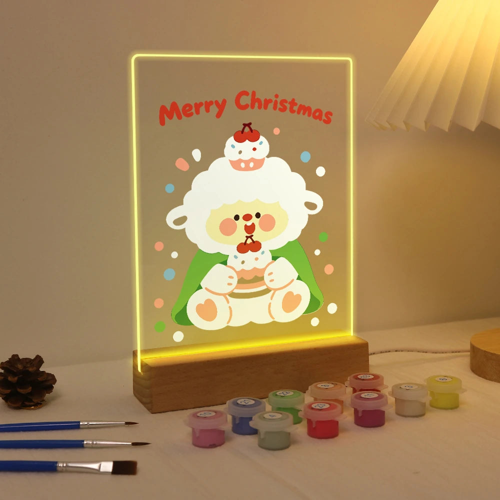 
Paint by Numbers - Christmas Light | Little Sheep with Cupcake