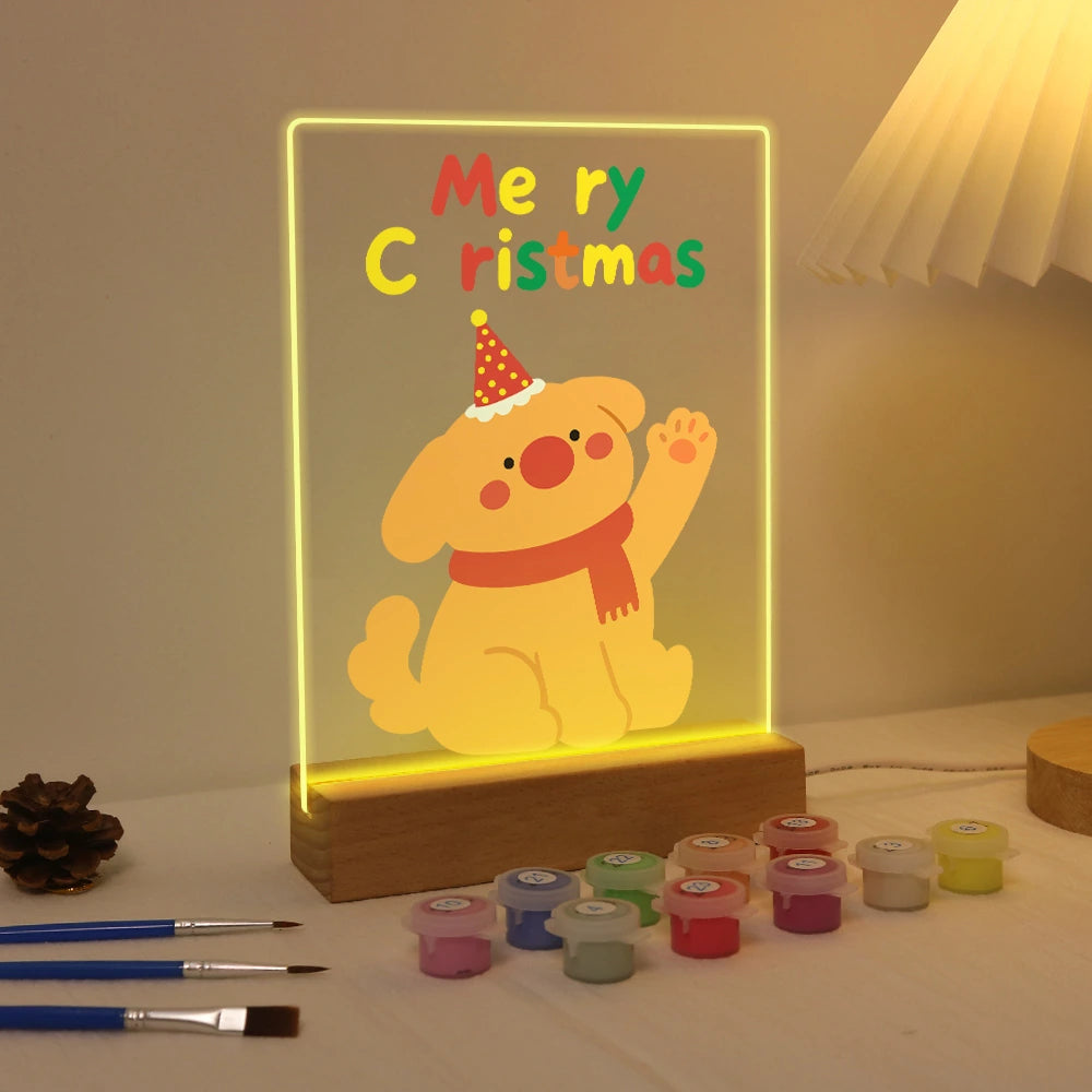 Paint by Numbers - Christmas Light | Party Puppy Waving Hello