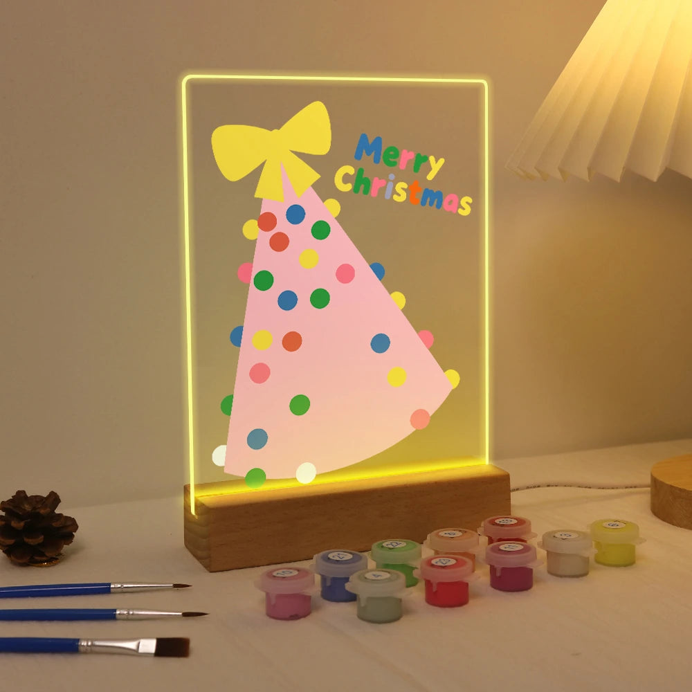 Paint by Numbers - Christmas Light | Pink Party Hat Tree