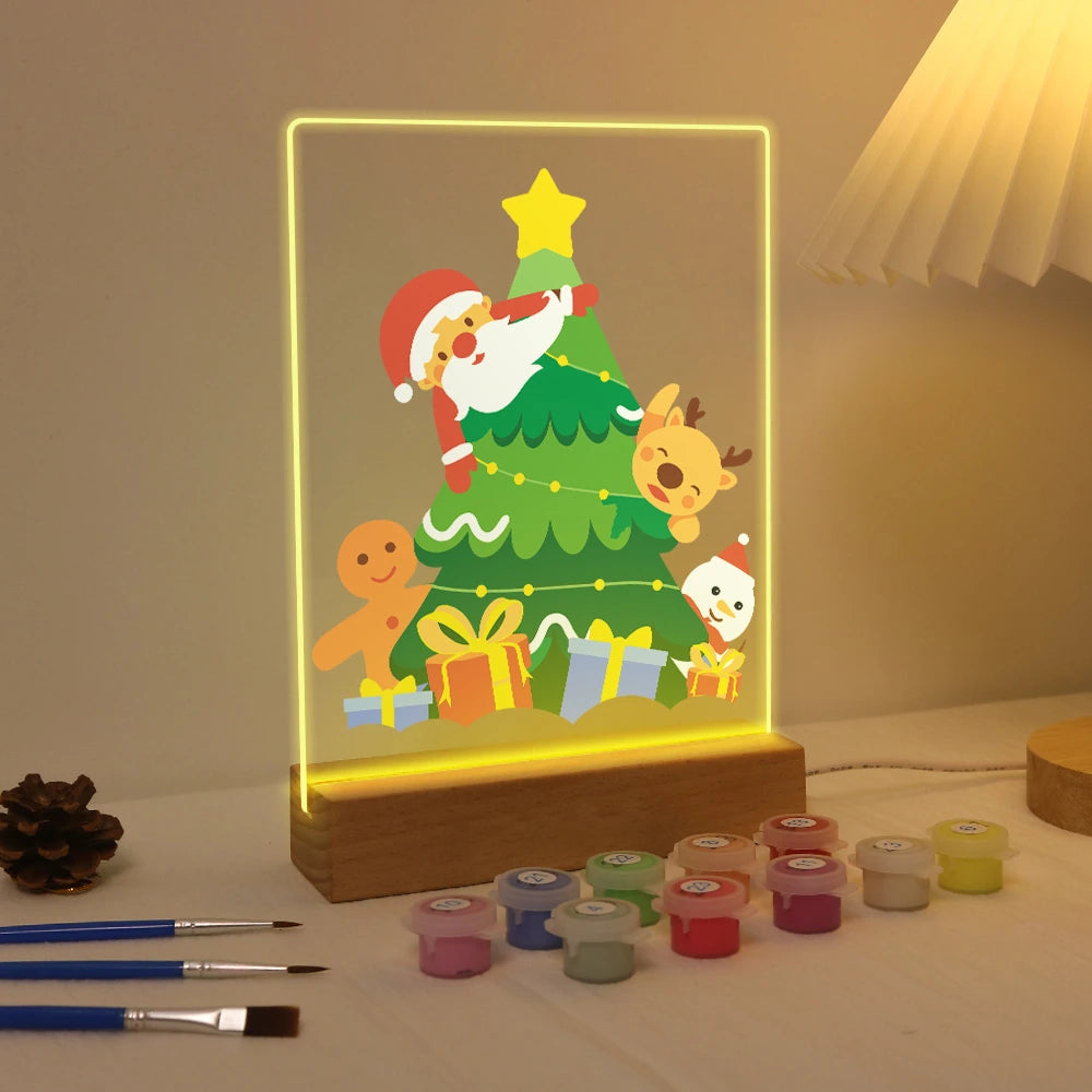 
Paint by Numbers - Christmas Light | Santa Duck Trimming the Tree