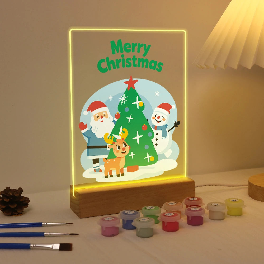 Paint by Numbers - Christmas Light | Santa and Friends at the Tree