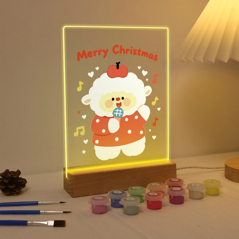 Paint by Numbers - Christmas Light | Singing Sheep with an Apple