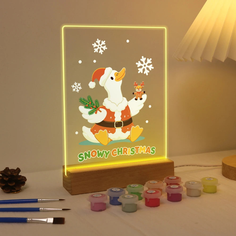 Paint by Numbers - Christmas Light | Snowy Christmas Duck