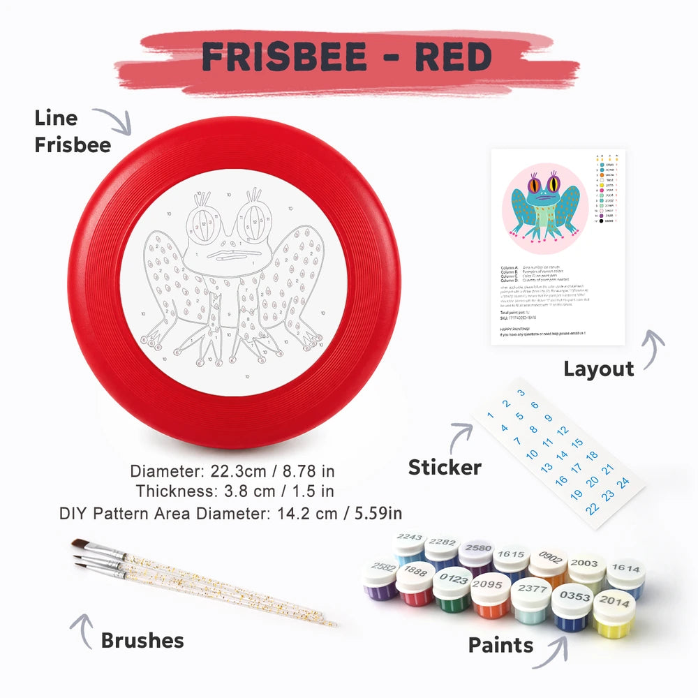 Paint by Numbers - Frisbee | Big Eyed Frog