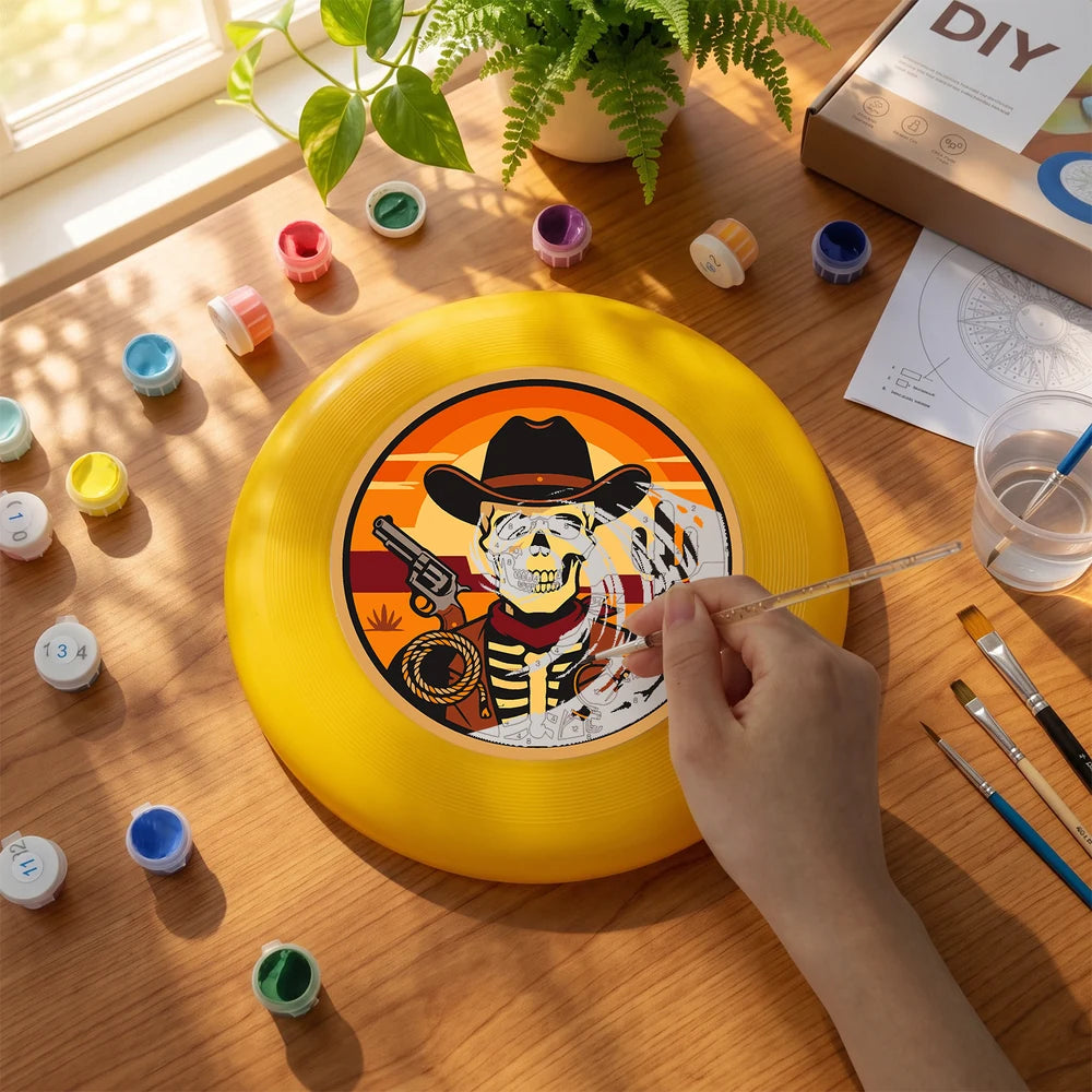 Paint by Numbers - Frisbee | Cowboy Skeleton