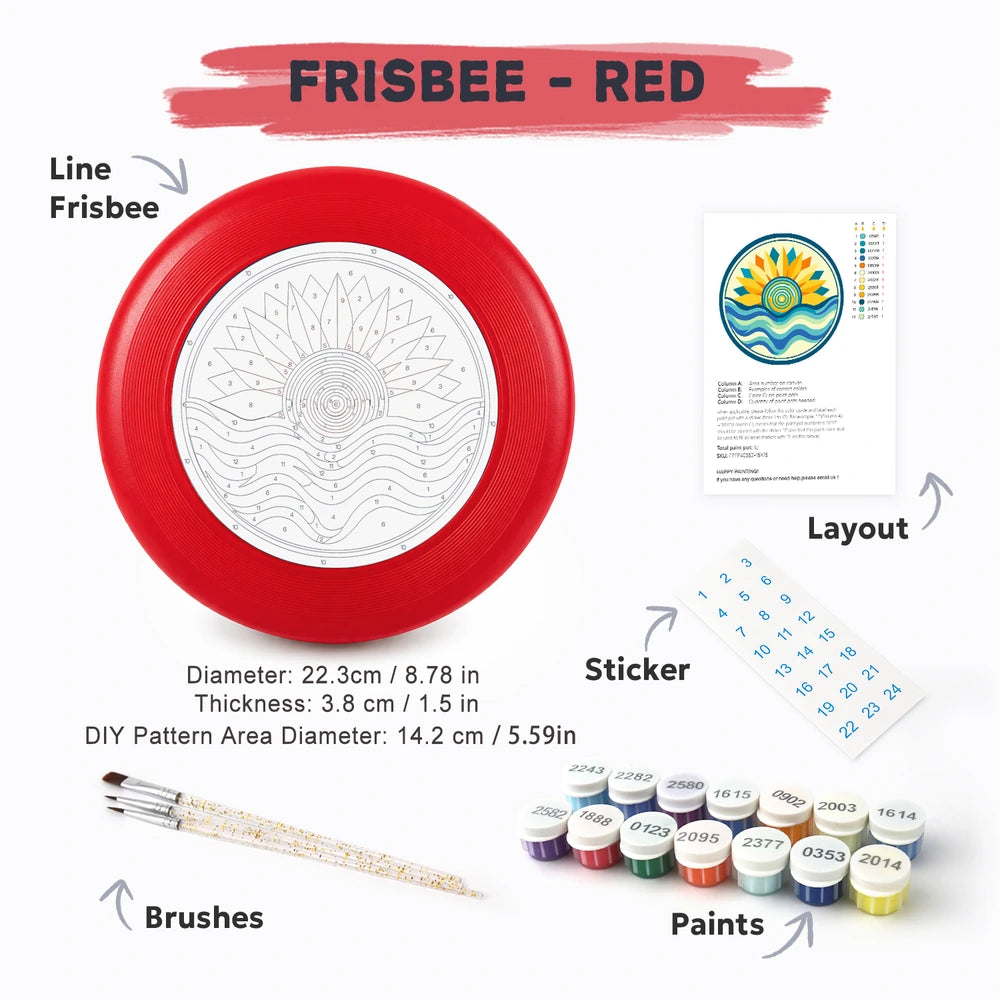
Paint by Numbers - Frisbee | Golden Sun and Waves