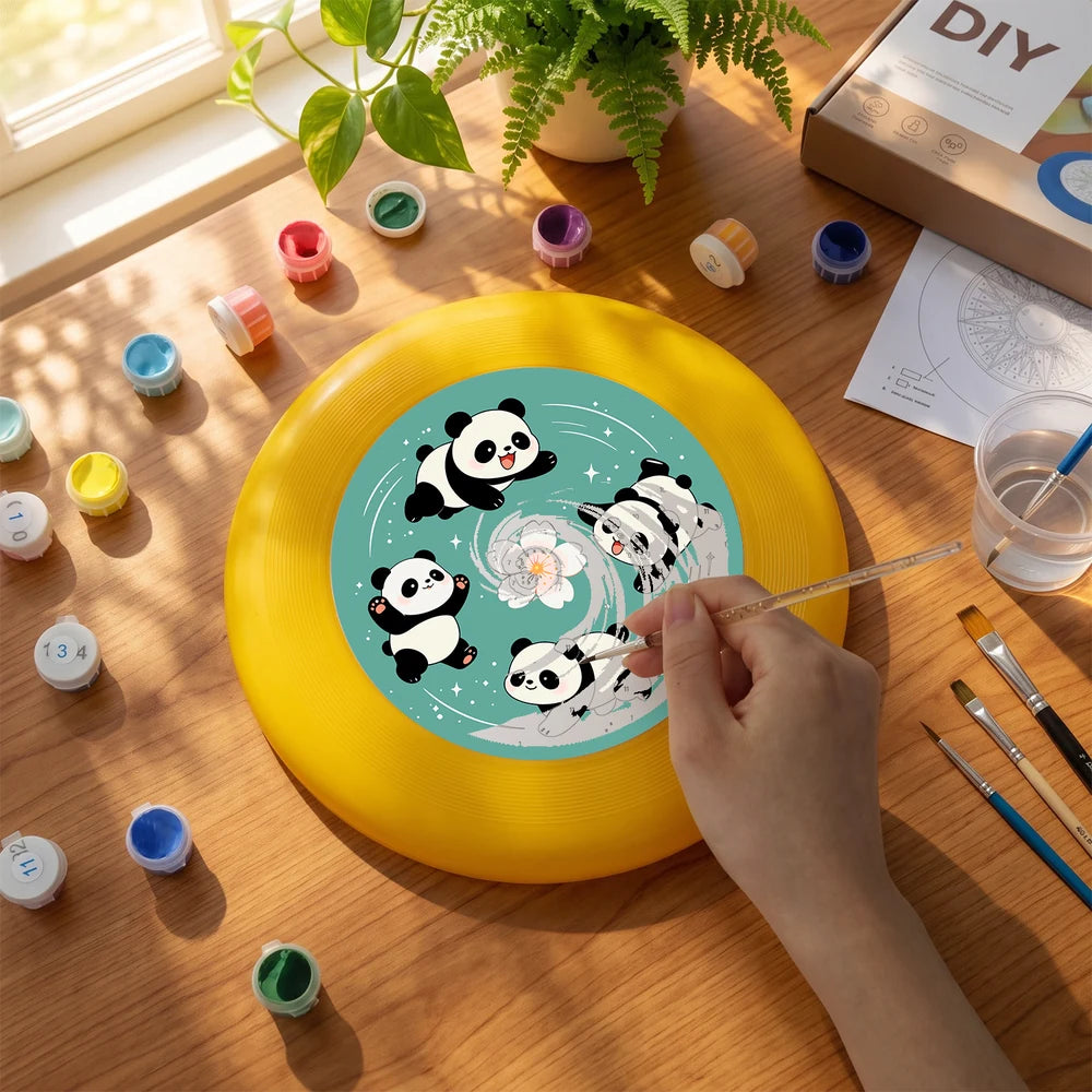 
Paint by Numbers - Frisbee | Pandas and Blossom