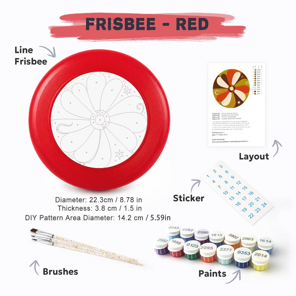 
Paint by Numbers - Frisbee | Retro Brown Flower