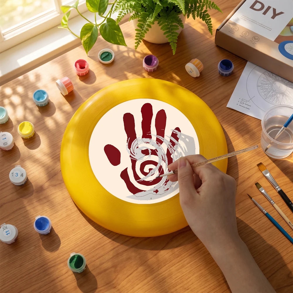 Paint by Numbers - Frisbee | Spiral Hand Symbol