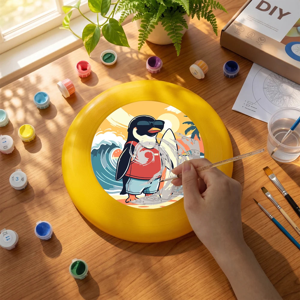 
Paint by Numbers - Frisbee | Surfing Penguin