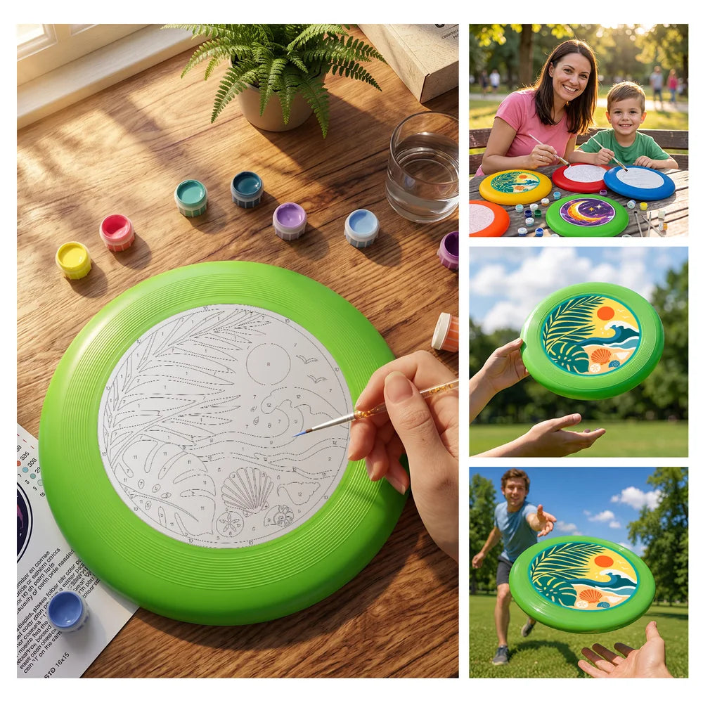 Paint by Numbers - Frisbee | Tropical Beach Circle