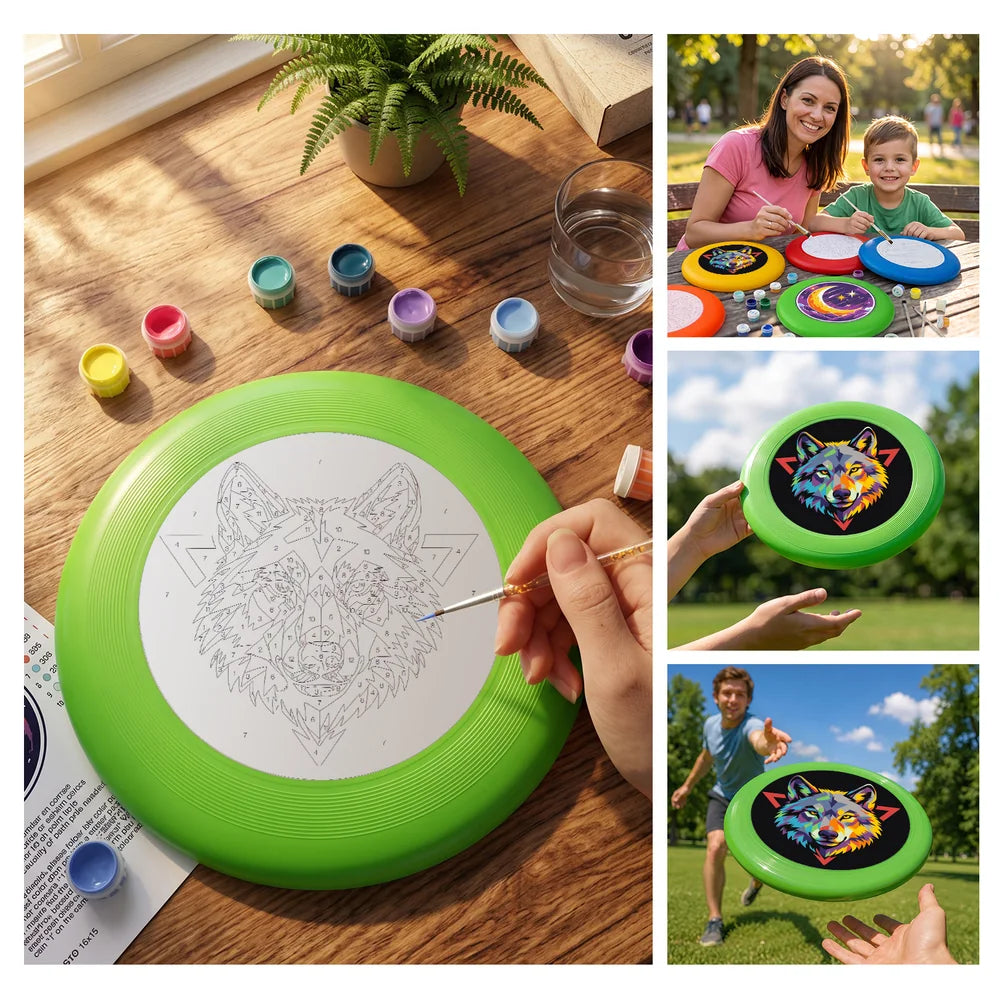Paint by Numbers - Frisbee | Wolf Head Emblem