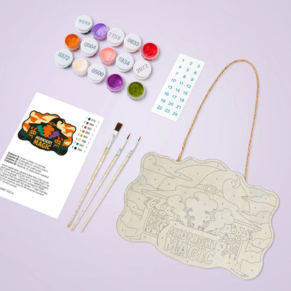 Paint by Numbers - Wooden Door Hanger | Midnight Magic