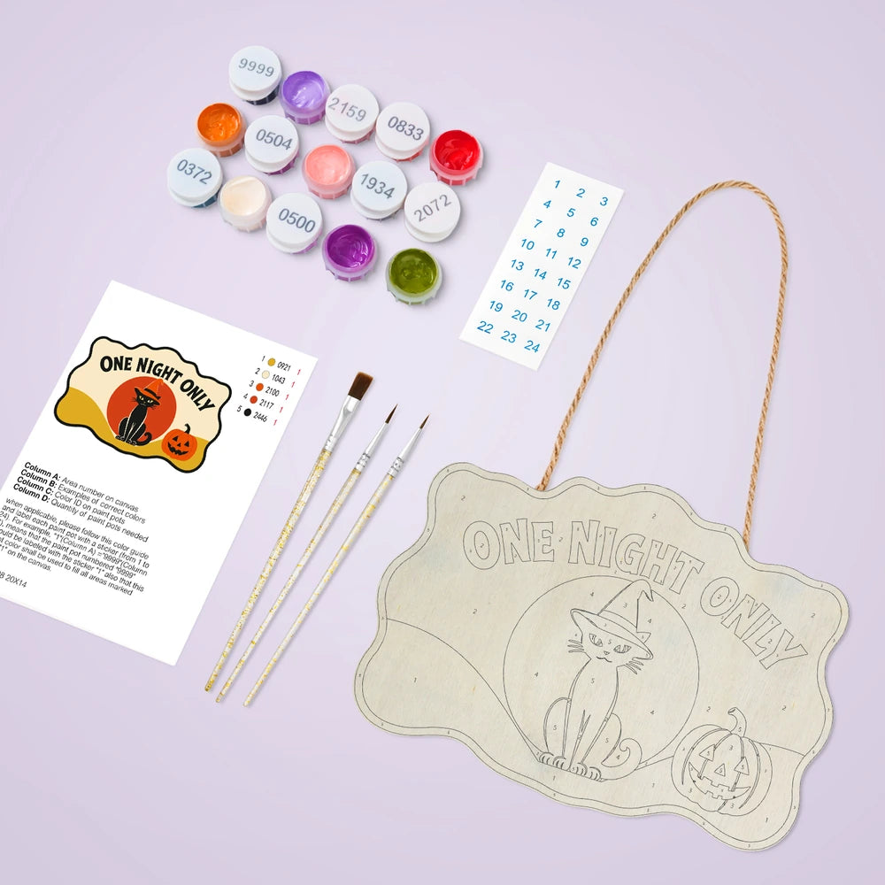 Paint by Numbers - Wooden Door Hanger | One Night Only