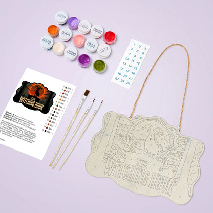 Paint by Numbers - Wooden Door Hanger | The Witching Hour