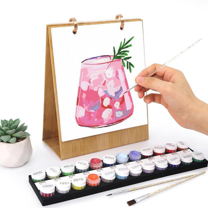 Paint by Numbers - 2026 Desk Calendar - Colorful Cocktails