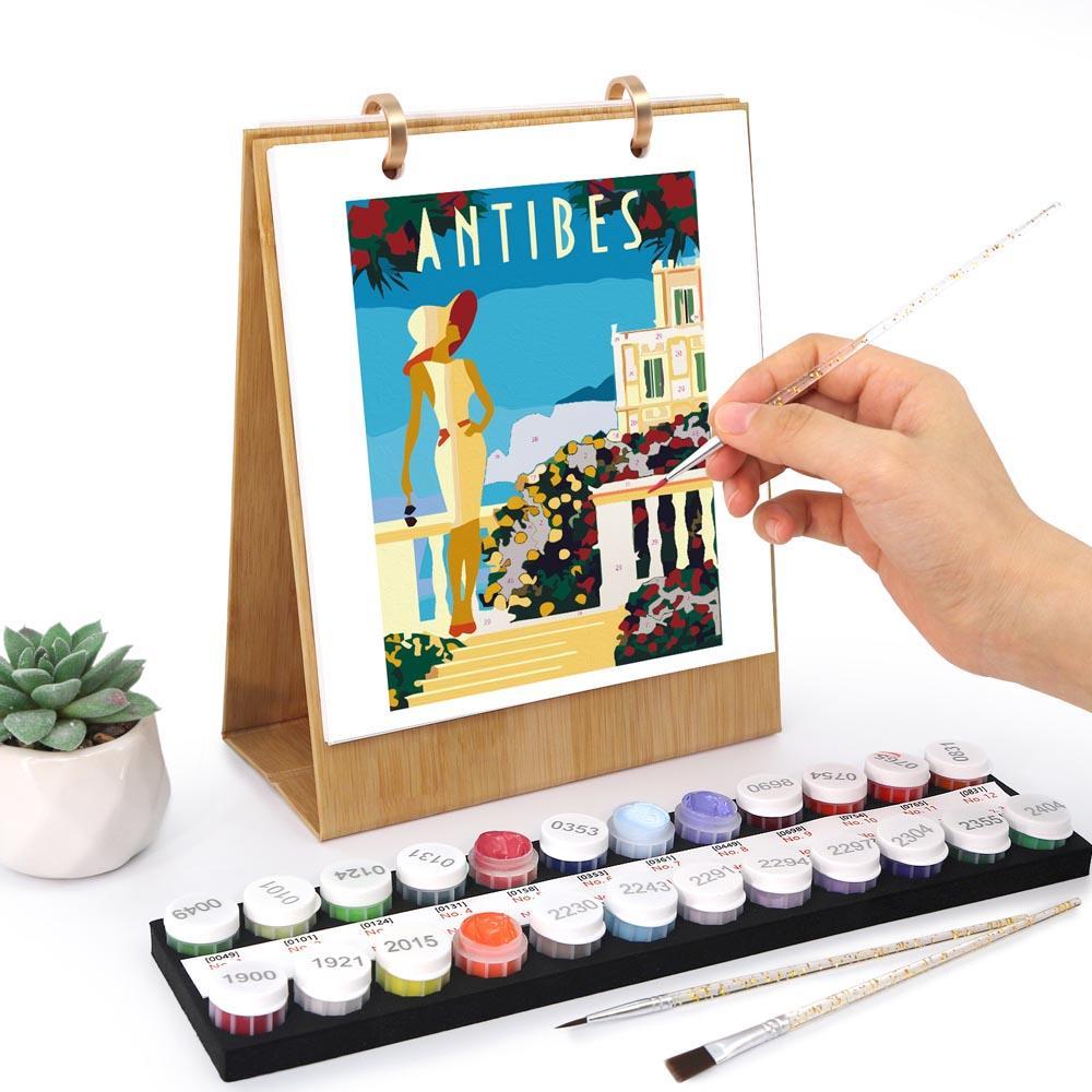 Paint by Numbers - 2026 Desk Calendar - Postcards of the World