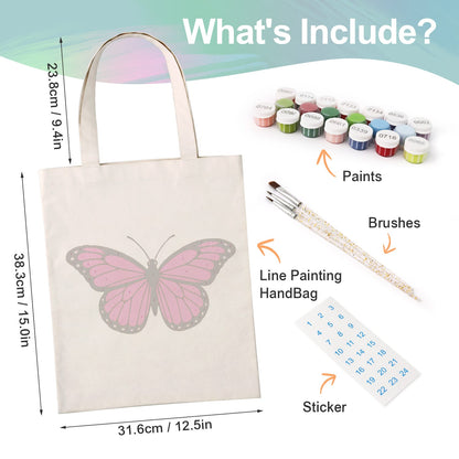 Paint by Numbers – DIY Totebag | Butterfly Charm