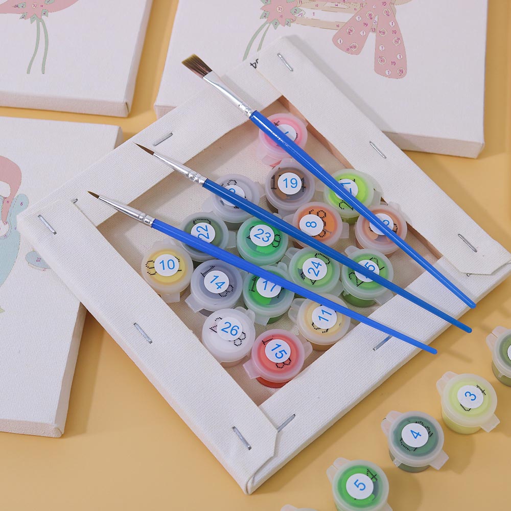 Paint by Numbers – 9 Mini Paintings | Christmas Friends Set
