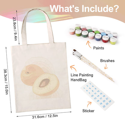 Paint by Numbers - DIY Totebag | Peach Delight