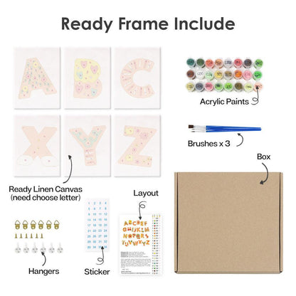 Paint by Numbers – Alphabet Painting Kit | Gingerbread Holiday Letters A–Z