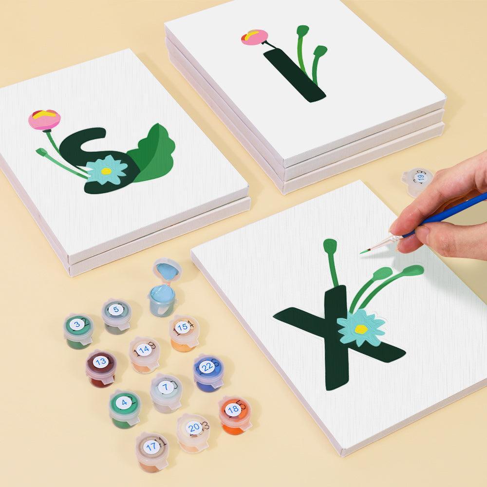
Paint by Numbers – Alphabet Painting Kit | A to Z Floral Letters