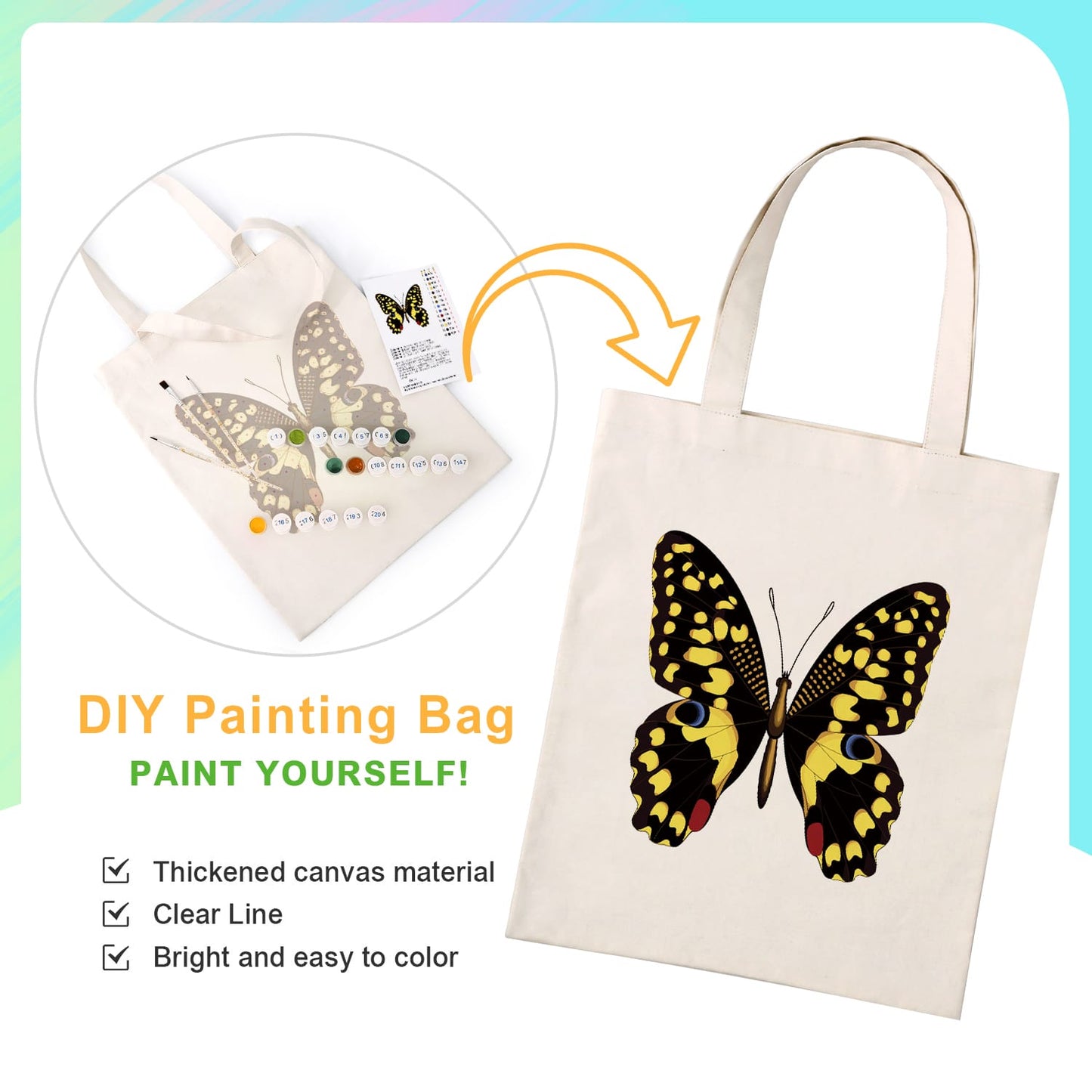 Paint by Numbers – DIY Totebag | Monarch Noir