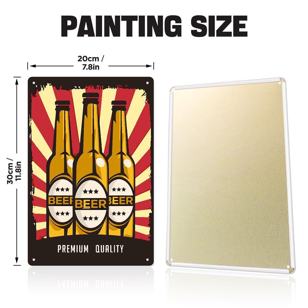 
Paint by Numbers – Vintage Metal Bar Art | Beer Trio Poster