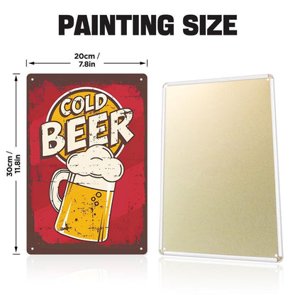 Paint by Numbers – Vintage Metal Bar Art | Cold Beer Classic