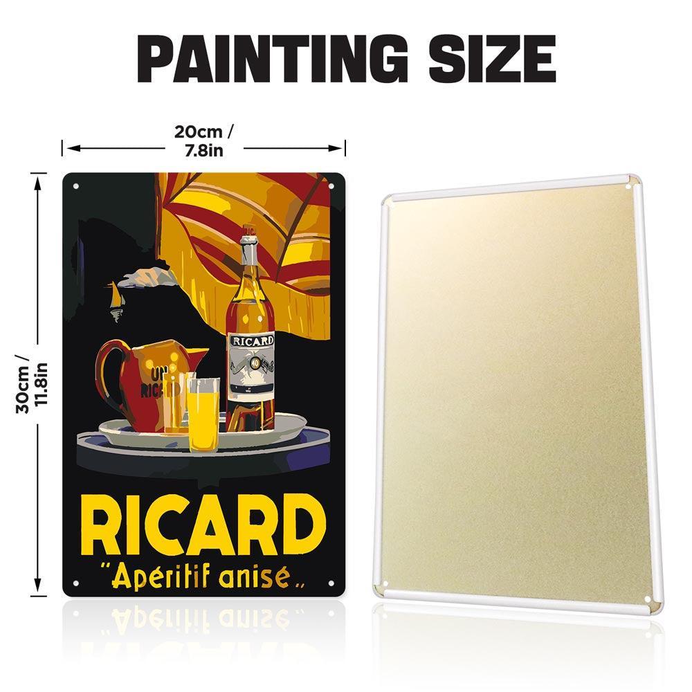 
Paint by Numbers – Vintage Bar Wall Art | Ricard Apéritif Anisé (Night Version)
