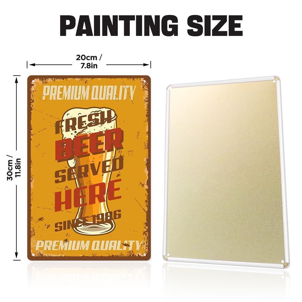 
Paint by Numbers – Vintage Metal Bar Art | Fresh Beer Served Here