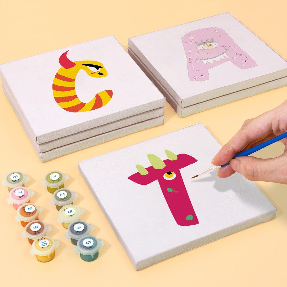Paint by Numbers – Alphabet Painting Kit | A to Z Funky Monsters