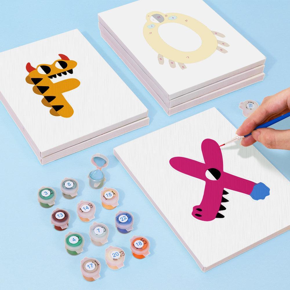 
Paint by Numbers – Alphabet Painting Kit | A to Z Funny Monsters