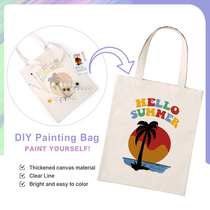 Paint by Numbers – DIY Totebag | Hello Summer