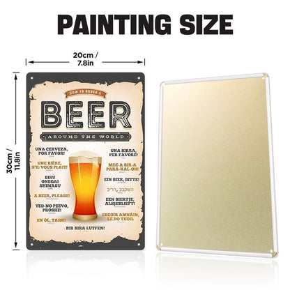 Paint by Numbers – Vintage Metal Bar Art | Beer Around the World