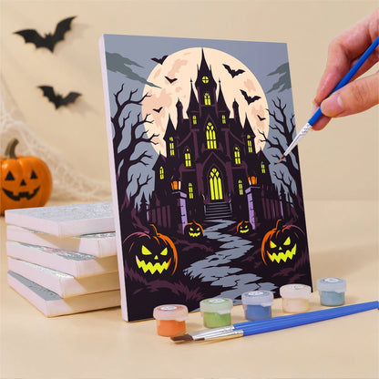 Paint by Numbers – 6 Mini Paintings | Dark Gothic Horror Set