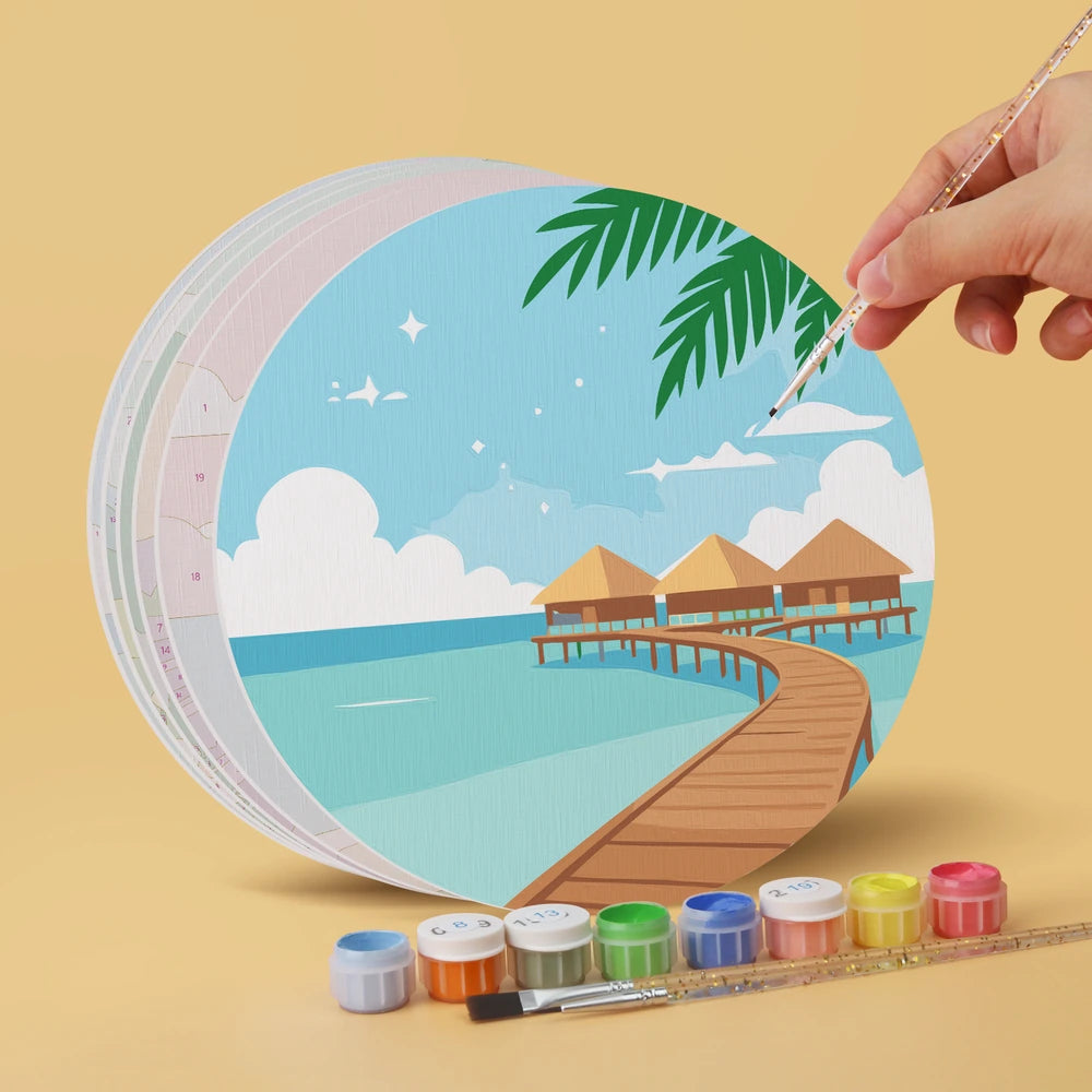 
Paint by Numbers – 6 Mini Paintings | Dream Destination Rounds (Round)