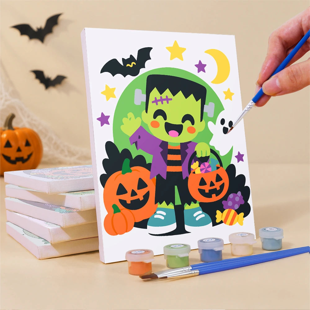 Paint by Numbers – 6 Mini Paintings | Halloween Party Pals Set