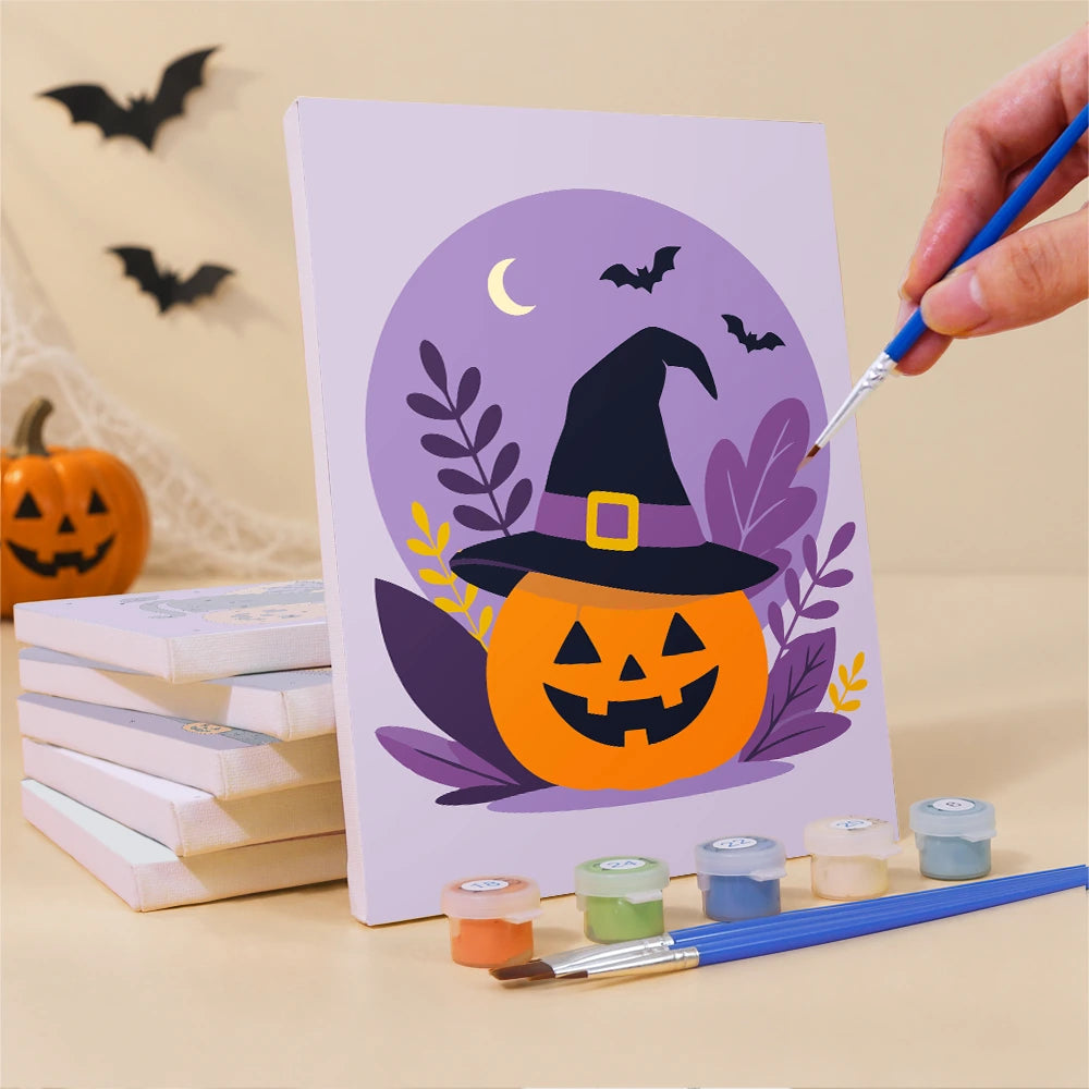 Paint by Numbers – 6 Mini Paintings | Lavender Moon Halloween Set