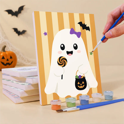 Paint by Numbers – 6 Mini Paintings | Little Costumed Ghosts Set