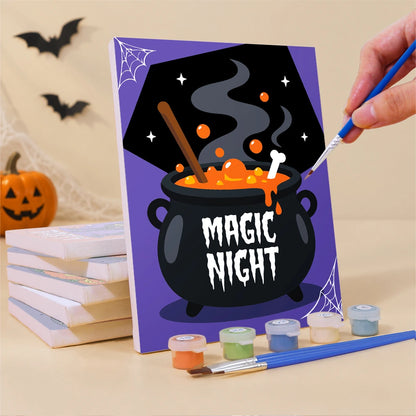 Paint by Numbers – 6 Mini Paintings | Magic Night Halloween Party Set