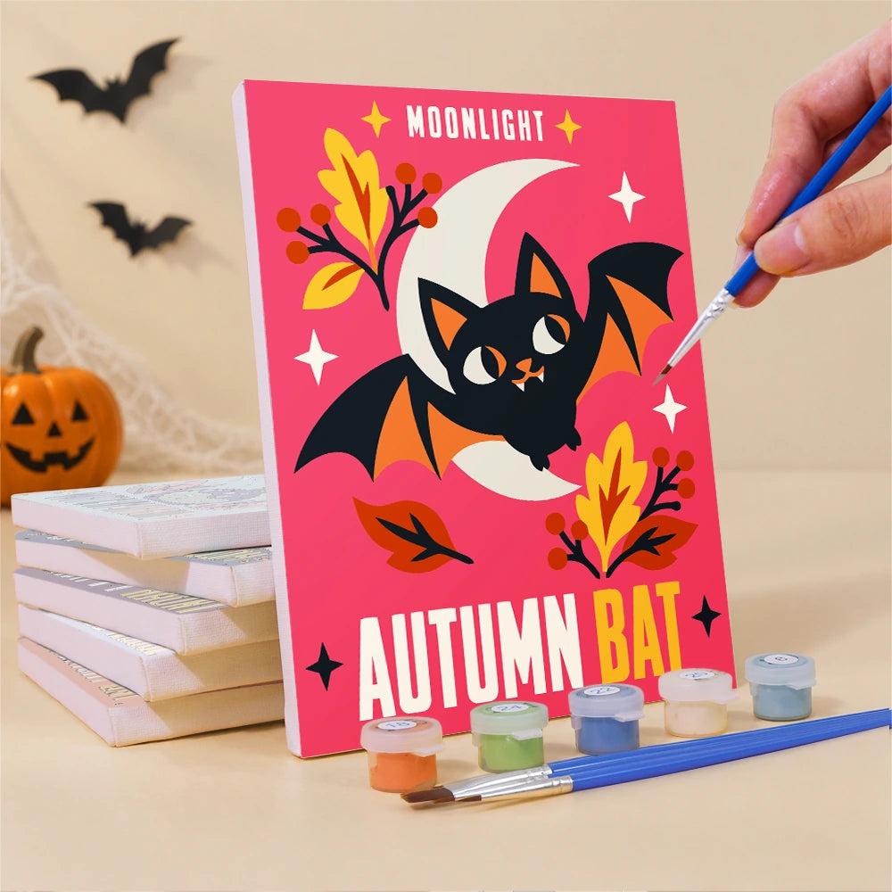
Paint by Numbers – 6 Mini Paintings | Midnight Cat and Spooky Bloom Posters Set