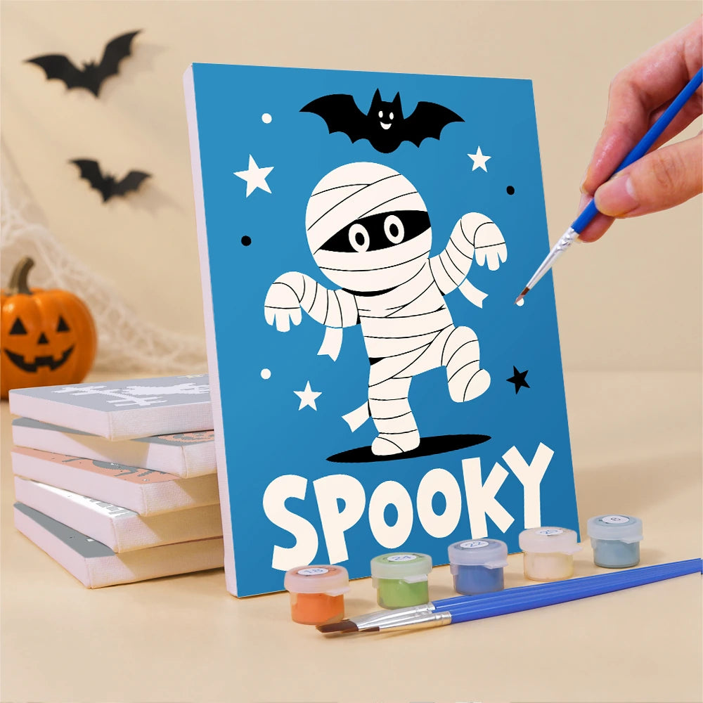 Paint by Numbers – 6 Mini Paintings | Trick or Treat Party Posters Set